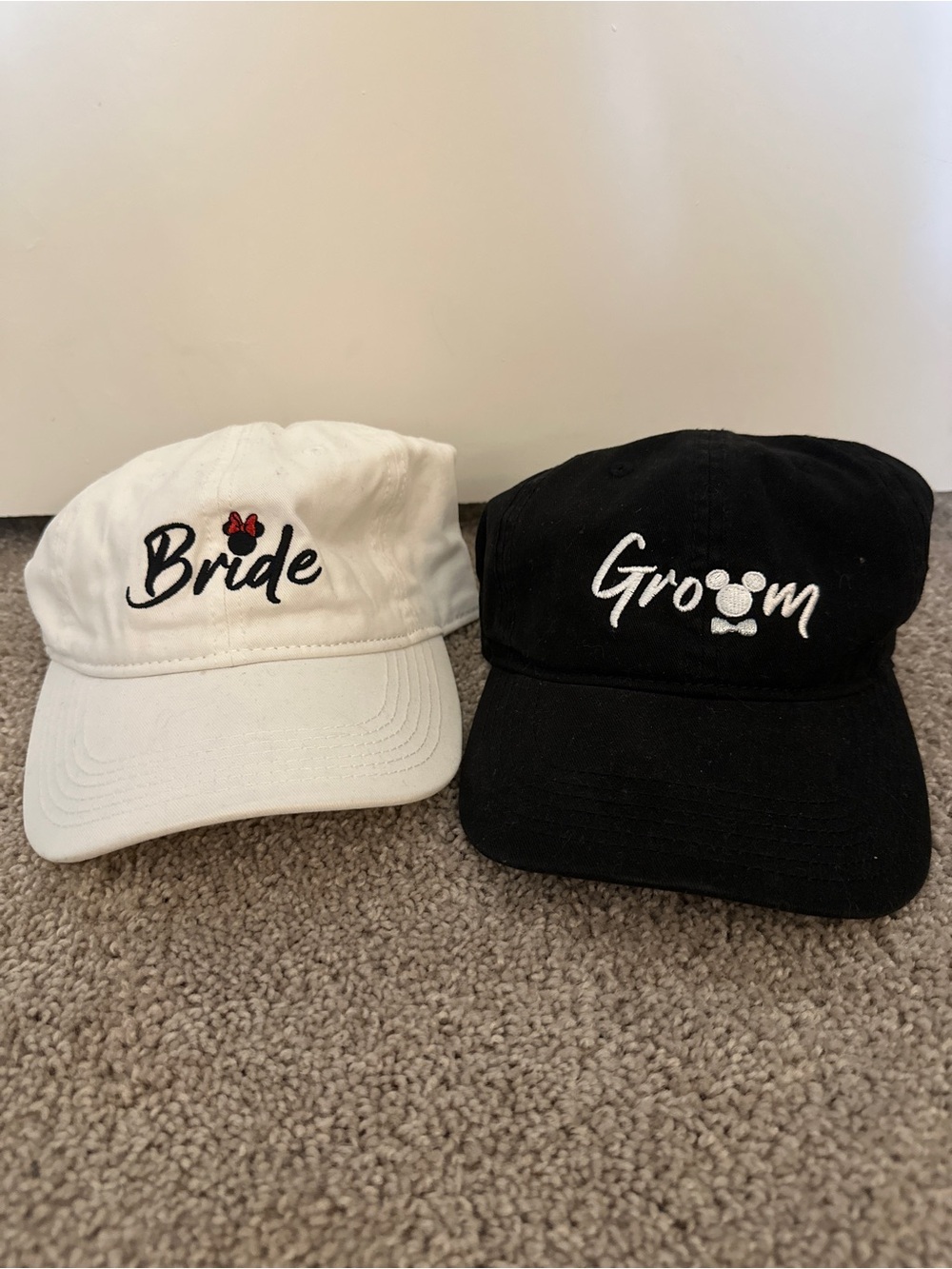 Bride and Groom Disney Hats